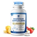Magnesium Complex 500mg – 4-in-1 Magnesium Glycinate, Citrate, Malate, Taurate | with D3, B6, B12 & Herbal Blend | Vegan, Non-GMO Capsules Supplement for Relaxation, Sleep & Focus, 90 Capsules