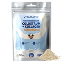 Vitamatic Bovine Colostrum + Collagen Powder - Supplement for Gut Health, Hair Growth, Beauty, Muscle Recovery, & Immune Support - Easy to Mix - Unflavored - 454 Gram, (16 oz)