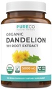 USDA Organic Dandelion Root Extract - High Potency 10:1 Dandelion Root Supplement with 5000mg Herbal Equivalent Strength for Liver Cleanse Detox & Repair Support - Vegan & Non-GMO (4 Month Supply)