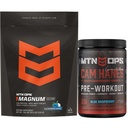 MTN OPS Magnum Clear Blue Raspberry Coconut & Cam Hanes Keep Hammering Series Preworkout