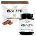Muscle Feast Creatine + Isolate Big Bundle: 1 Creatine Powder (Unflavored, 2lb) + 1 Whey Protein Isolate (Chocolate, 5lb) | Premium Supplements, Vegetarian, Gluten Free