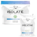 Muscle Feast Bundle – Whey Protein Isolate (Unflavored, 5lb) + Creapure Micronized Creatine Monohydrate (Unflavored, 250g) – 1 Unit Each