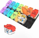 Extra Large Weekly Pill Organizer - 7 Tage AM/PM Pille Box, zweimal pro Tag XL Pillenbehälter für Vitamine und Nahrungsergänzungsmittel, luftdicht &amp; abnehmbares Design, ideal für tägliche Medizinmanagement