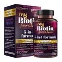 MyBiotin SuperClinical New 5-in-1 Elite Multivitamin + MB40X Biotin Matrix Daily Multi - Thicker Hair Starting in 3 Wochen - 40X Mehr Soluble vs Ordinary Hair Skin Nails - 120 Tabs