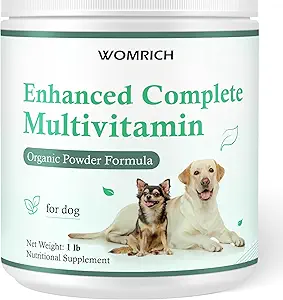 Dog Vitamins and Supplements Probiotics Powder 1LB - Verbesserte vollständige Multivitamin für Hunde Homemade Dog Food Supplement unterstützt Immun-, Haut- & Coat, Verdauung mit Vitaminen, Omega-3, Probiotics