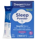 Dream Water Sleep Powder, Sugar-Free, Gluten-Free, Natural Flavors; Blend of 3 Ingredients, GABA, 5mg Melatonin, 5-HPT; Snoozeberry Flavor 10ct