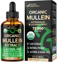 Mullein Drops for Lungs - USDA Organic Liquid - Mullein Leaf Extract Supplement - Made in USA - Lung & Bronchial Cleanse for Smokers - Respiratory Health Support - As Tincture, Tea, Pills - 2 fl oz