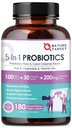 NATURE TARGET Probiotics for Women-Men Digestive Health, Mens-Womens Probiotic with Prebiotics, 100 Billion CFUs for Gut and Immune Health, 180 Veggie Capsules (90 Tage Versorgung)