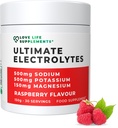 Love Life Supplements Ultimate Electrolytes Powder, 500mg Sodium, 500mg Potassium, 150mg Magnesium, 30 Servings, Himalayan Salt, Hydration & Rehydration, Watermelon, Zero Sugar, Vegan