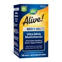Nature's Way Alive! Men’s 50+ Ultra Minis Multivitamin, Complete Daily Men's Vitamins, High Potency Formula, Supports Healthy Brain, Eyes & Heart*, with Methylated B12, Gluten Free, 180 Tablets