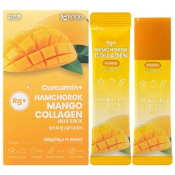 Rg+ Anti-Aging Korean-Beauty Mango Collagen Jelly / + Ginseng Concentrate for Immune Support, Skin, Hair, Nail & Joint (14)