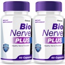 (2 Pack) Bio Nerve Plus Capsules, BioNerve+ Premium Formula Capsulas Supplement Pills, Advanced Natural Ingredients for Nerve Care, Comfort, Relaxation & Wellness, BioNerv Pastillas Reviews (120 ct