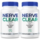(2 Pack) Nerve Clear – Complete Nerve Health Support Supplement | Healthy Nerve Function & Comfort | Natural Neuropathy NerveClear Pills for Improved Mobility, Easy-to-Take, Reviews (120 Capsules)