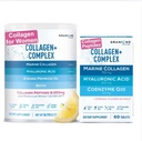 Granions Marine Collagen Tablets with CoQ10 and Lemon Powder - Hydration, Glow & Beauty Care Bundle
