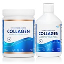 Swedish Nutra - 100% Marine Collagen Powder 300g & 10,000 mg Hydrolyzed Marine Collagen Liquid Supplement | Hyaluronic Acid, Biotin and Vitamin C to Support Healthy Hair, Skin, Nails and Joints