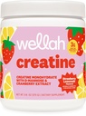 Wellah Creatine für Damen - Kreatin-Monohydrat mit Dandelion & Cranberry Extrakt (50 Servierungen, Erdbeer-Lemonade)