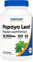 Nutricost Papaya Leaf Extract 120 Capsules for 60 Servings Per Bottle - Vegan, GMO-Free, Gluten Free
