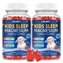 Magnesium Gummies for Kids, Magnesium Glycinate Gummies with Chamomile, Lemon Balm, Calcium, Vitamin B6, D3 for Kids & Adults Sleep, Growth, Calm & Relaxation, Sugar Free, Strawberry Flavor 120 Counts