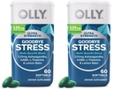 OLLY Ultra Strength Goodbye Stress Softgels, GABA, Ashwagandha, L-Theanine and Lemon Balm, Stress Relief Supplement - 60 Count (Pack of 2)
