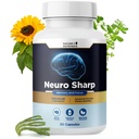 Neuro Sharp – Natural Formula with Bacopa Monnieri, Ginkgo Biloba & Huperzine-A – Made in the USA, Non-GMO, 30 Capsules, 1 Month Supply