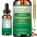Organic Ashwagandha Drops,High Absorption Ashwagandha Extract Tincture for Stress Relief,Relaxation,Cortisol Support,Ashwagandha for Women & Men with Magnesium,L Theanine,Black Seed Oil,Vegan,Non-GMO