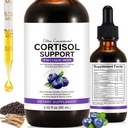 Cortisol Supplement for Women, Cortisol Support Liquid Drops with Ashwagandha, Magnesium & L-Theanine - Supports Stress Relief, Mood & Relaxation - 2.02 fl oz