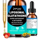 Liposomal Glutathione, Extra Strength Glutathione Supplement Liquid w. AloeVera Oil, Vitamin C & Hyaluronic Acid for Detox, Skin Whitening & Antioxidant Support, Max Absorption than Glutathione Powder