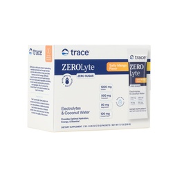 Trace Minerals ZeroLyte - Getränke-Mix-Pulver unterstützt Hydration & Energie - Aids Gesunde Nerve & Muskel-Funktion - Unterstützung Herz & Verdauungs-Gesundheit - Salty Mango, 30 Packungen (30 Portionen)