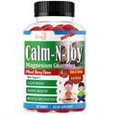 Calm N Joy Kids Magnesium Gummies – Focus, Calm, Relaxation & Bedtime Routine Support - Magnesium Citrate Gummies for Kids & Teens, No Melatonin, Natural Raspberry Flavor, 60 Gummies