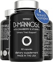 D-Mannose 1000mg Kapseln - D-Mannose mit Cranberry-Extrakt und Vitamin C - 60 Kapseln 500mg Hohe Festigkeit - Urinäre Trakt Gesundheit für Damen und Herren - Vegan & Non-GMO - Fast-Acting natürliche UTI-Unterstützung