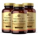 Solgar - Vitamin D3 (Cholecalciferol) 10,000 IU Softgels, 120 Count (3 Pack) - Supports Bone, Muscle and Immune System