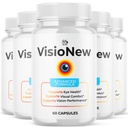 (5 Pack) VisioNew Capsules, Official VisioNew Vision Support Supplement with All Natural Ingredients, Advanced Formula Eye & Vision Health Vitamin Support Health and Wellness Naturally (300 Capsules)