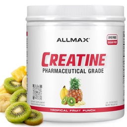 ALLMAX Nutrition Creatine Monohydrate Powder, Tropical Fruit Punch – Pure Micronized 200-Mesh, Sugar-Free & Dye-Free Supplement for Men & Women, Supports Performance & Training – 30 Servings (190g)