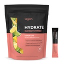 LEGION Hydrate Electrolyte Powder Packets with Sodium, Potassium & Magnesium – Sugar-Free Hydration Mix for Energy & Recovery (20 Serving, Lemon Lime)