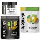 Skratch Labs Hydration System Bundle | Electrolyte Booster + Lemon Lime High-Carb Mix + Lemon Lime Sport Drink Mix | Developed for Athletes and Sports Performance | Gluten Free, Vegan, Non-GMO, Kosher