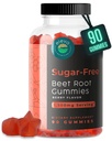 Zuckerfreies Rüben-Root-Gummien- Vitamin C & B9- Memory & Focus Chews- Nitric Oxid -Energy Beet Supplement- 90 Organic Beetroot Chews für Männer & Frauen