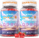 Teen Vitamins Methylated Multivitamin Gummies for Boys Girls 12-17 w/ Magnesium Glycinate, Omega-3, L-Theanine for Teens Kids Calm & Focus Gummies Supplement, 23-IN-1 Formula, Sugar Free, 120 ct