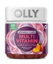 OLLY Women's 40+ Multi Gummies, 20 Key Nutrients Plus Vitamin K2, CoQ10, L-Theanine, Chewable Gummy Supplement, Peach Berry Flavored, 45 Day Supply - 120 Count