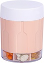 Betife Extra große Ergänzung Organizer, sorgfältig Säule Organizer Flasche, Tägliche Pillenspender mit 7 großen Komponenten, Organizer zu halten 7 Tage Vitamin Medication, 21 Etiketten und eine Reinigungsbürste (Pink)