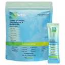Travel Vitamin Tonic for Flight, Jet Lag, Hydration, Circulation, Digestion & Immune Support, Promotes Calmness, Electrolyte Powder, Travel Essentials, Lemon Lime, 15 Sticks