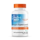 Doctor's Best Collagen Types 1 & 3 mit Peptan, Non-GMO, Glutenfrei, Sojafrei, Unterstützt Haar, Haut, Nägel, Tendons & Knochen, 1000 Mg, 540 Tabletten