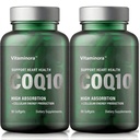 CoQ10 300mg Supplement, High Potency Coenzyme Q10 Ubiquinone Softgels, Natural Fermented Coq10 for Heart Health and Cellular Energy Support, Antioxidant Well-Being, 2 Pack, 3 Month Supply