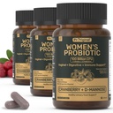 Probiotics for Women – Women’s Probiotic for Digestive, Vaginal, Urinary Health & pH Balance – 100 Billion CFU, 11 Strains with Organic Prebiotics, Cranberry Extract, D-Mannose – Non-GMO, 180 Caps