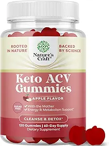 Extra Strength Keto ACV Gummies - Vegan Keto Apple Cider Essiggummis Zuckerfrei und lecker für Slimming Cleanse und Detox Goals - Non GMO Apple Cider Essig mit der Mutter (2 Monate)