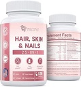 Haare Haut und Nägel Vitamine mit Biotin, Collagen & Hyaluronsäure, Unterstützt gesundes Haarwachstum, starke Nägel & Glowing Haut, Biotin-Ergänzung mit Vitaminen A, C, D3, E, B Complex & Minerals