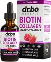 Liquid Biotin and Collagen Drops - Liquid Collagen Biotin for Hair Growth Women & Men Peptides Vitamin Supplements Drink - Extra Strength Vitamins Skin, Nails, Hair Growth Drops for Women & Men 2oz