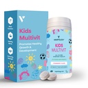 VEGETOLOGY Kids MultiVitamin Supplement, Vegan Chewable Multivitamin for Immune Support, Energy, & Growth, 18 Essential Vitamins & Minerals, Ages 4+ - 60 Tablets, Strawberry