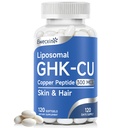 GHK-Cu Copper Peptide Supplement, 300 mcg per Serving, Liposomal Formula, 120 Softgels – Beauty Support Matrix with Biotin, Phytoceramides & Herbal Blend
