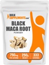 BulkSupplements.com Black Maca Powder - Black Maca Root Supplement, Kräuterergänzung für Herren & Frauen - Vegan, Glutenfrei, 750mg pro Servierung, 250g (8.8 oz) (Pack von 1)