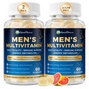 Mens Multivitamins Gummies, Ashwagandha, L-Arginine, Biotin, Zinc, Vitamins D3 C B3 B6 B12 E K2, Multivitamin for Men - Energy, Heart, Brain, Muscle, Immune, Vitality, Sugar Free, 120 Count-2 Pack